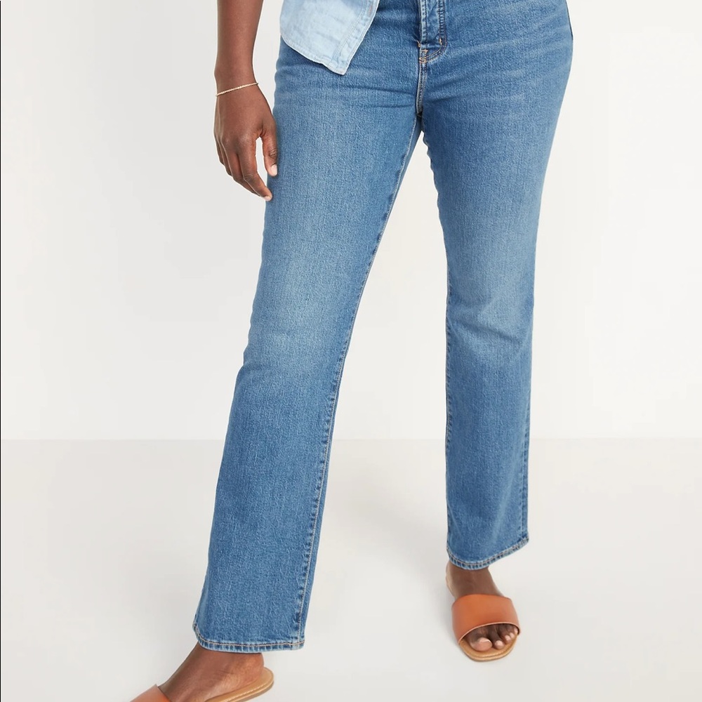 OLD NAVY Extra High-Waisted Kicker Boot Button Fly Jeans